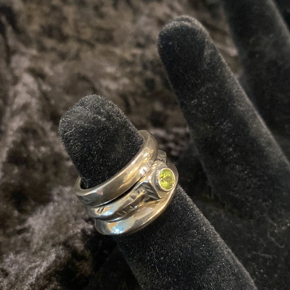 *NOT FOR SALE * Silpada Stackable Rings with Peridot - Picture 4 of 5